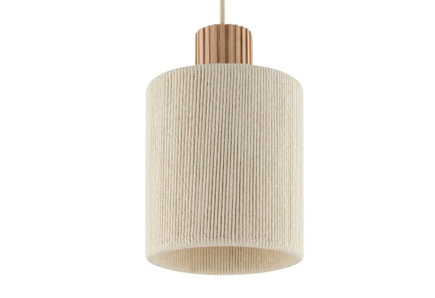 Lightbox Pendelleuchte 3-flammig beige Textil Holz - Bild 5