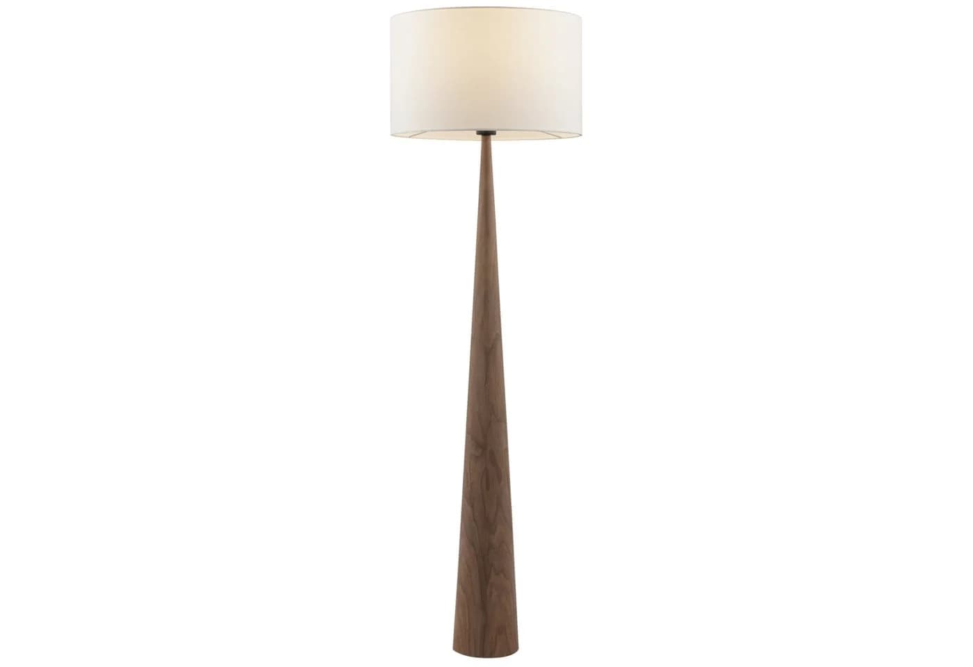 Lightbox Stehlampe E27 Holz Textil Kegelfuß dunkel