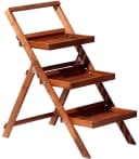 Dobar Klappbare Pflanztreppe mit drei Stufen Braun Bild 4