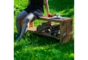 Dobar Gartenbank Freja mit Kaminholzfach Natur Bild 5