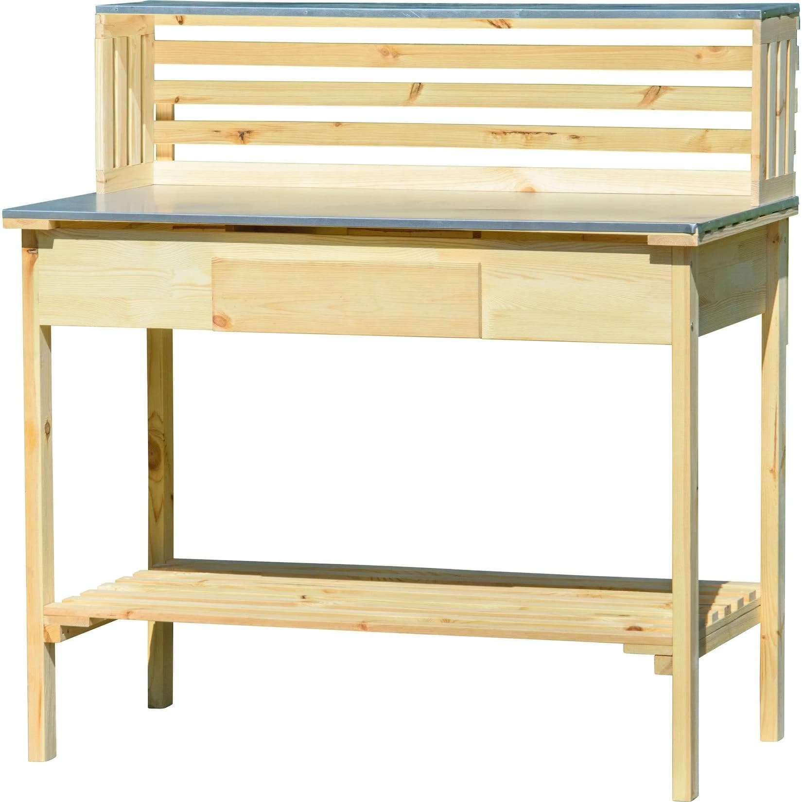 Dobar XXL-Pflanztisch mit Schublade Massivholz Braun