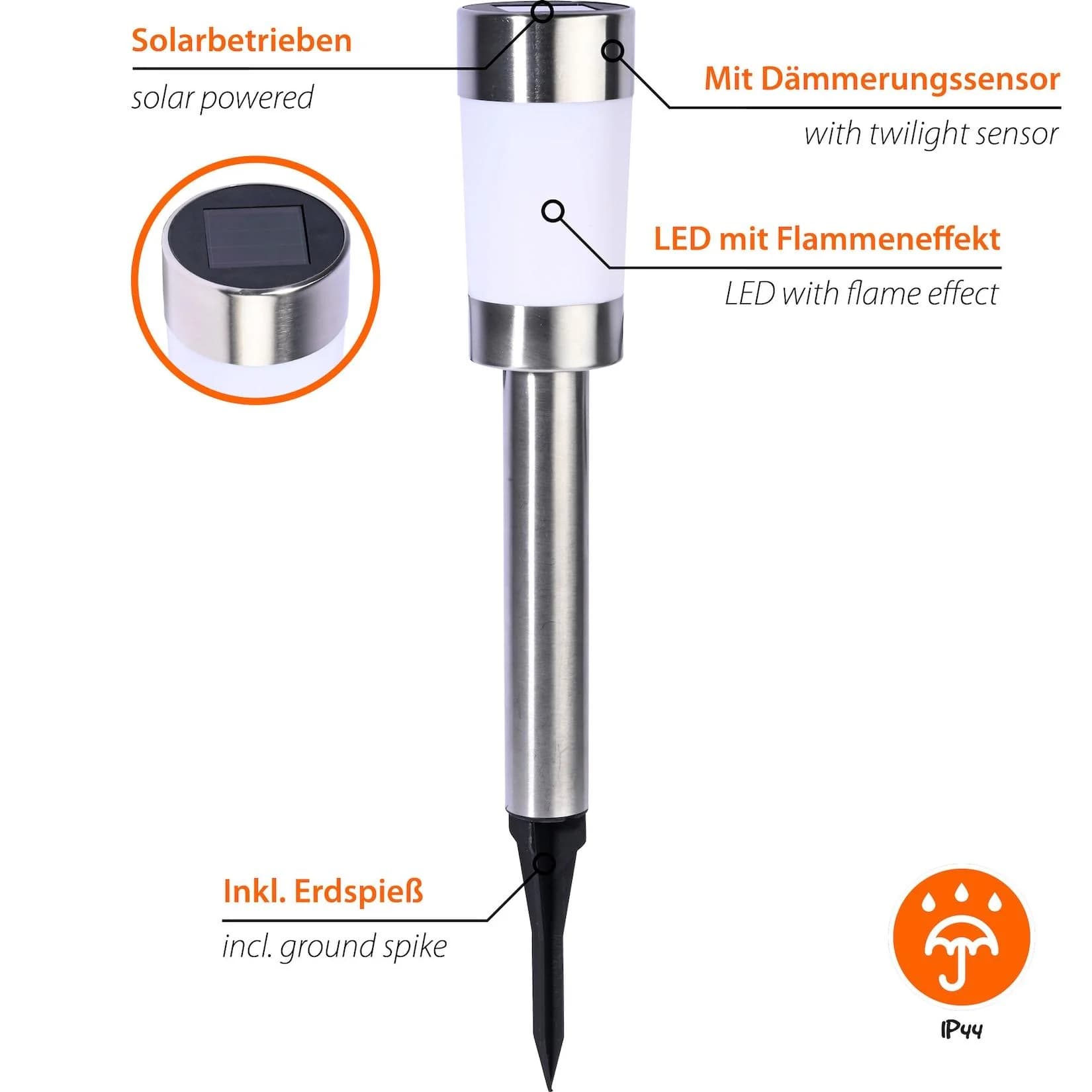 Dobar Solar Gartenstecker Gehweg 6er Set