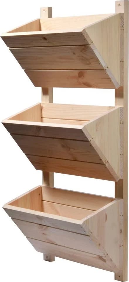 Dobar Wandbeet mit 3 Pflanzkästen Weiß Vertikalbeet - Bild 2