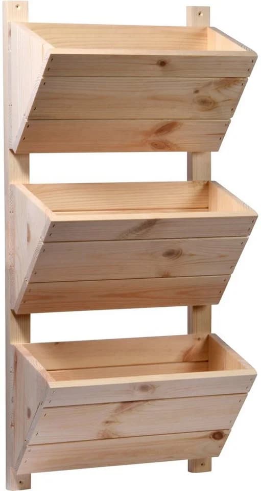 Dobar Wandbeet mit 3 Pflanzkästen Weiß Vertikalbeet - Bild 5
