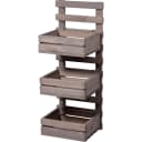 DOBAR Wandregal Grau 3-stufig Flexibles Holzregal Bild 1