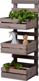DOBAR Wandregal Grau 3-stufig Flexibles Holzregal Bild 2