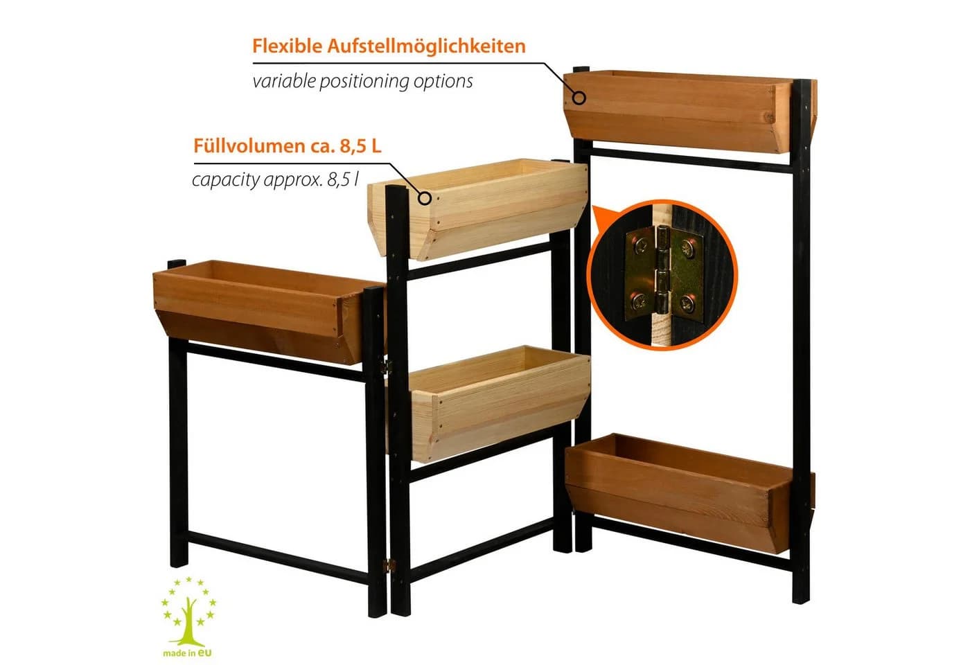 Hochbeet aus Massivholz Kiefer Pinus sylvestris - Bild 4