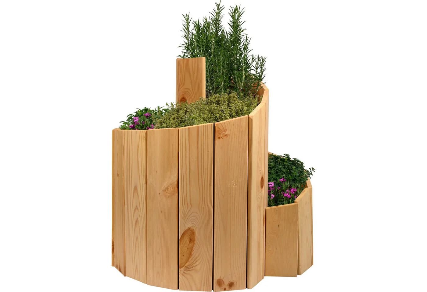 Dobar Kräuterspirale Massivholz Bausatz für Garten - Bild 2