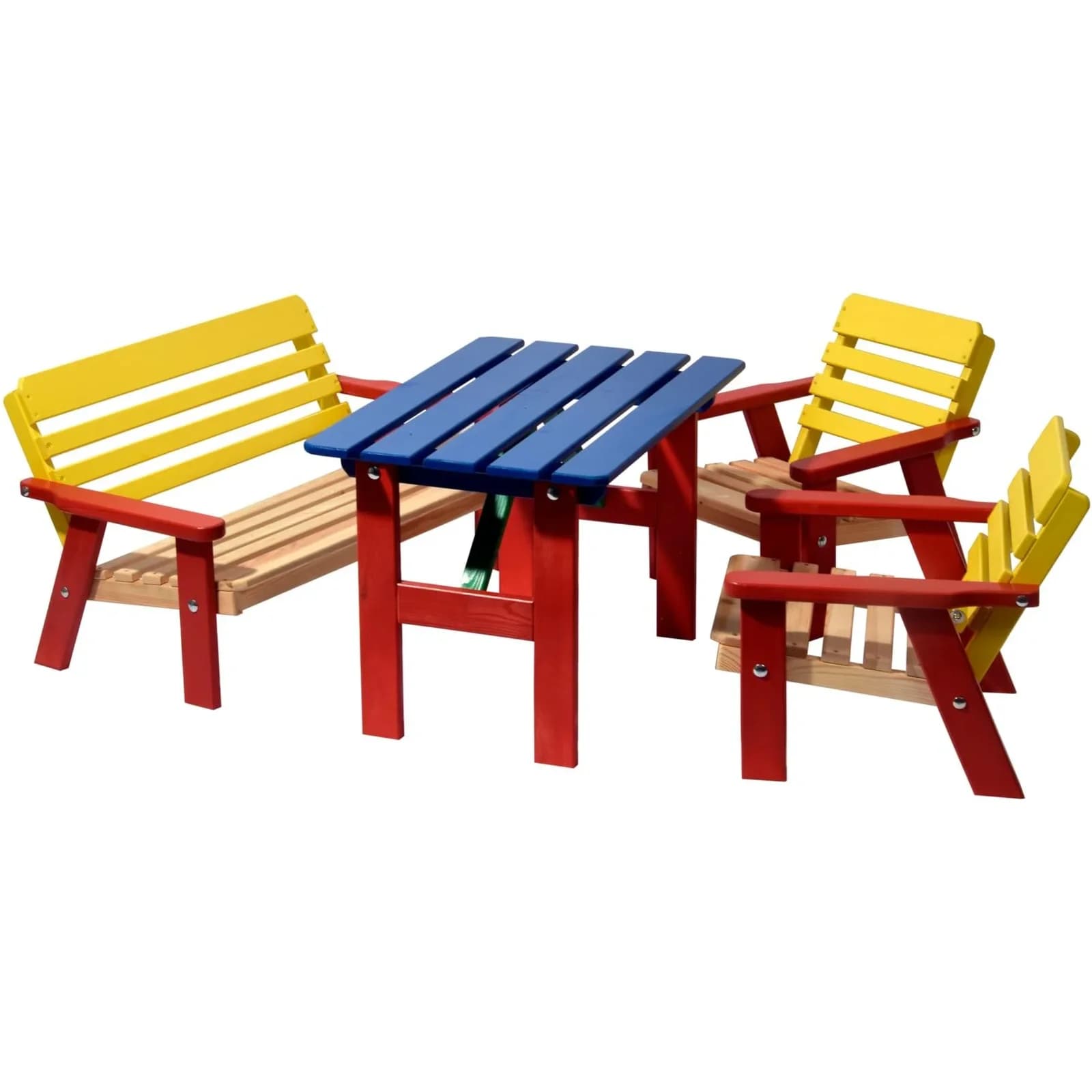 Dobar Mehrfarbige Kindersitzgarnitur mit Tisch 4-tlg.