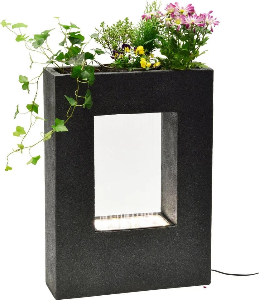 Dobar Design-Gartenbrunnen mit Pflanzoption Weiß Modern - Bild 3