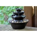 Dobar Zimmerbrunnen Schwarz Polyresin 4 Schalen Bild 1