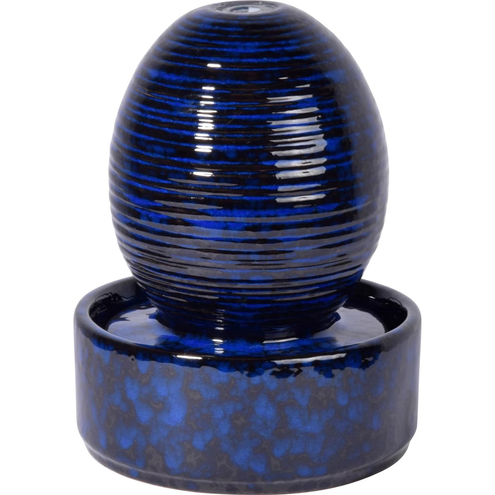 dobar Design Keramik Zimmerbrunnen Kugel Blau