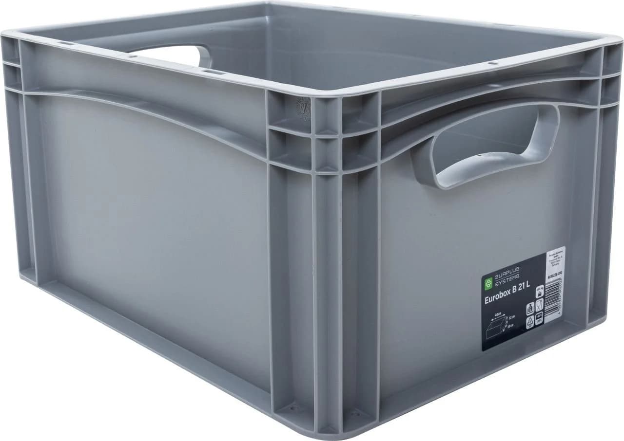 SURPLUS Aufbewahrungsbox Eurobox Grau Kunststoff - Bild 3
