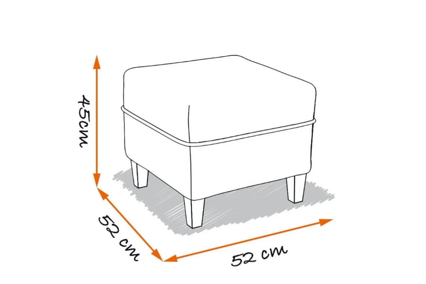 Supellex Ohrensessel Sofia mit Hocker – Dunkelblau - Bild 5