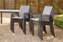 Siena Garden Gartensessel VELIA Stapelsessel Aluminium Anthrazit Grau Bild 1