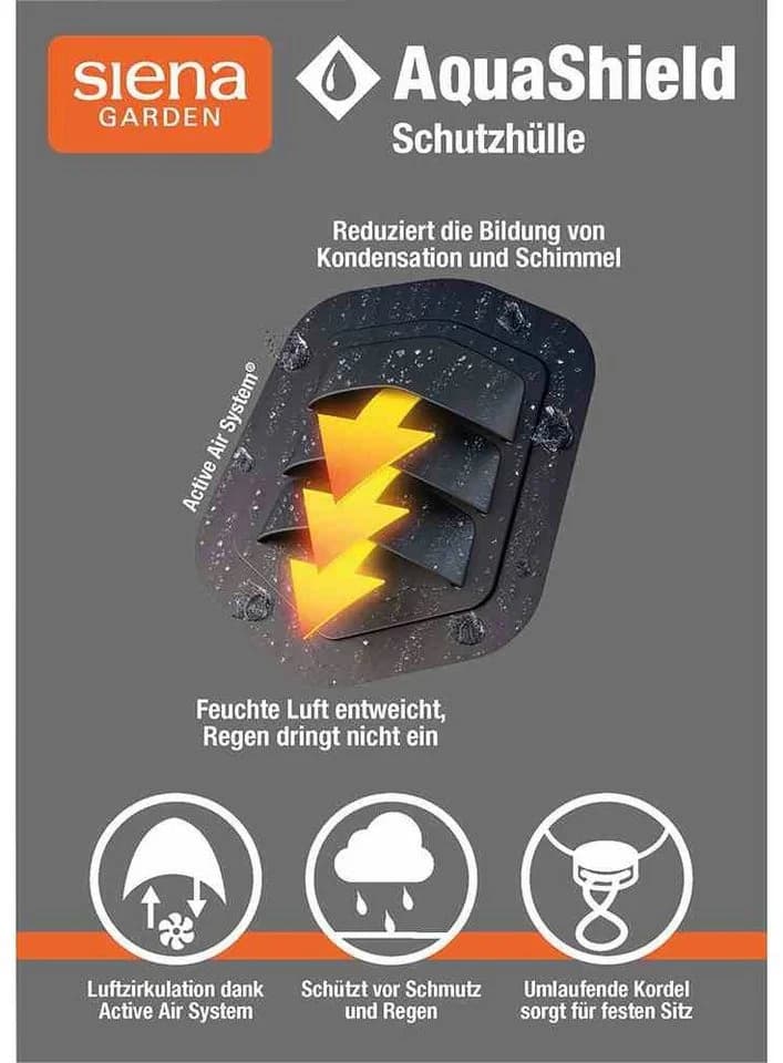 Siena Garden Sonnenschirm-Schutzhülle AquaShield Grau