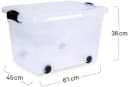 Siena Home Aufbewahrungsbox Anzio mit Rollen und Deckel Kunststoff Bild 5