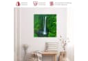 Bilderdepot24 Leinwandbild Wald Natur Landschaft Modern Wasserfall grün Bild 1