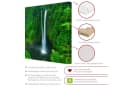 Bilderdepot24 Leinwandbild Wald Natur Landschaft Modern Wasserfall grün Bild 3