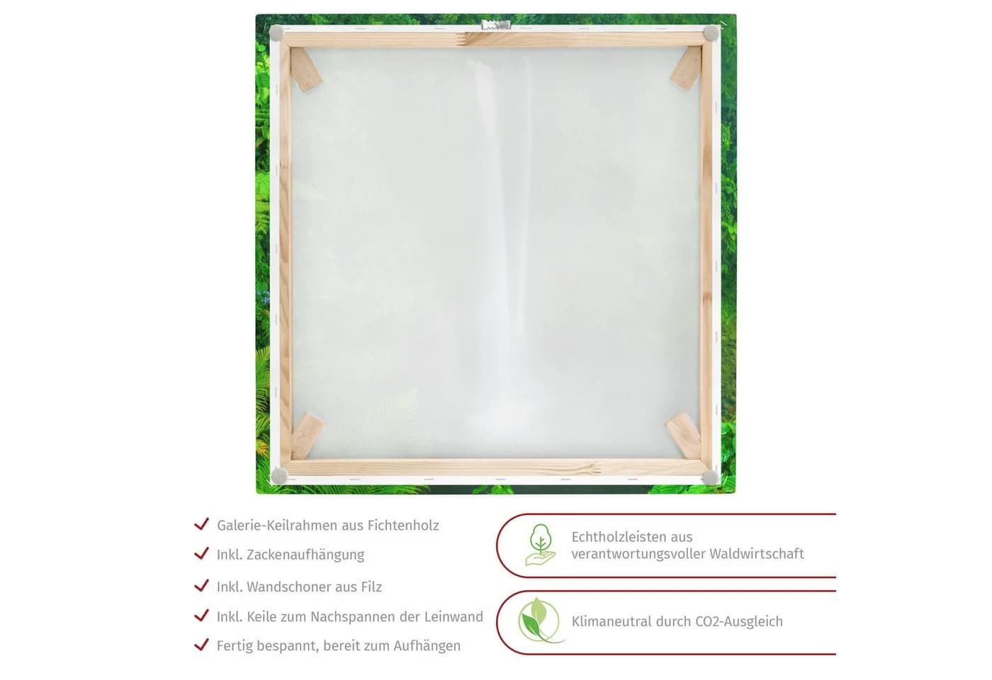 Bilderdepot24 Leinwandbild Wald Natur Landschaft Modern Wasserfall grün - Bild 4
