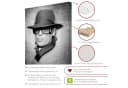 Bilderdepot24 Leinwandbild Udo Lindenberg Schwarz-Weiß XXL Bild 3
