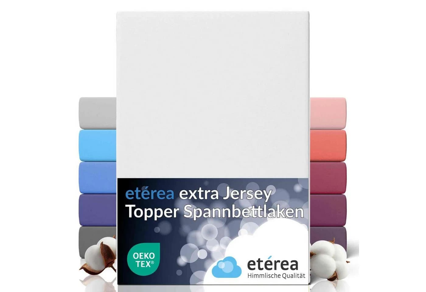 etérea Spannbettlaken Jersey Weiß 100x200 cm - Bild 2