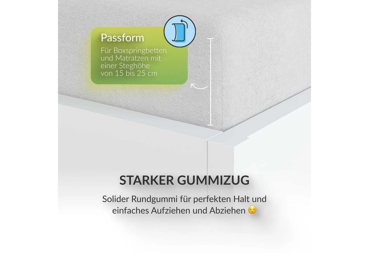 étérea Himmlische Qualität Spannbettlaken Flanell 150x250 cm - Bild 4