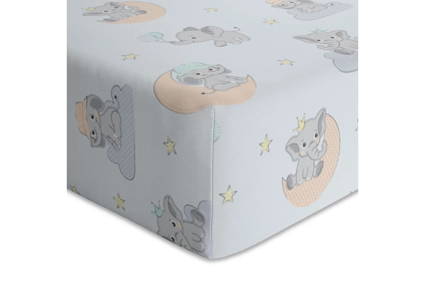etérea Himmlische Qualität Spannbettlaken Jersey 2er-Set Blau Elefant - Bild 2