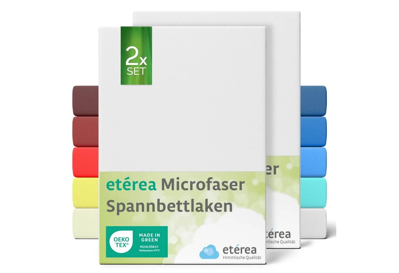 etérea Spannbettlaken Microfaser Kinder 2-teilig Weiß - Bild 2