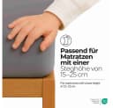 etérea Comfort Jersey Spannbettlaken 100% Baumwolle Grau Rundumgummi Bild 3