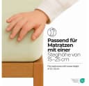 etérea Jersey Spannbettlaken Beige 100% Baumwolle Rundumgummizug Bild 3