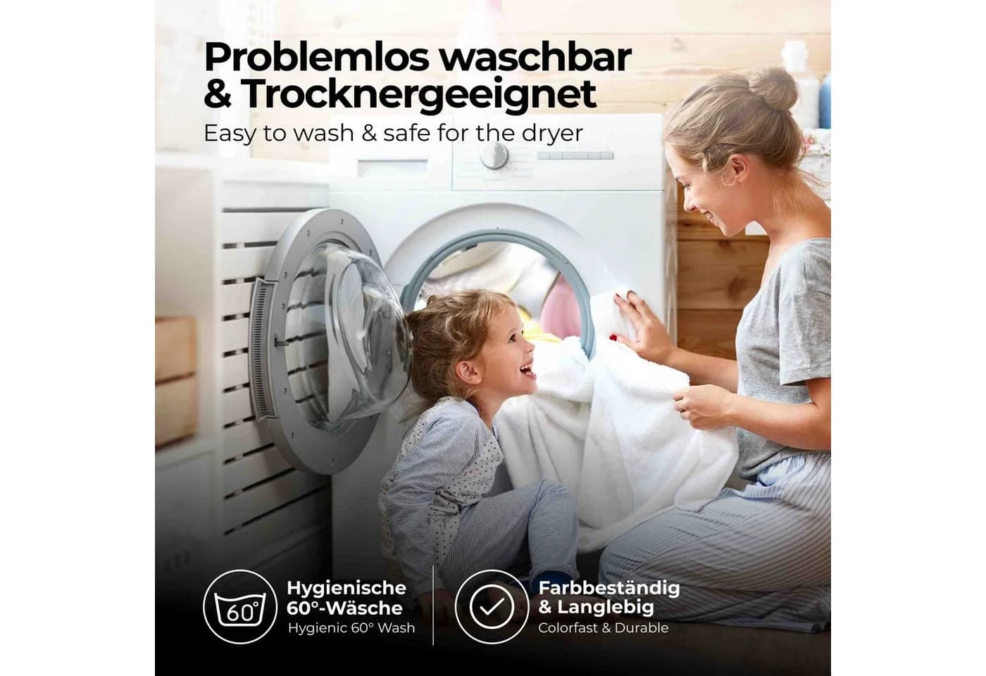 etérea Premium Jersey Bettwäsche 4-teilig Beige Federn-Muster - Bild 4