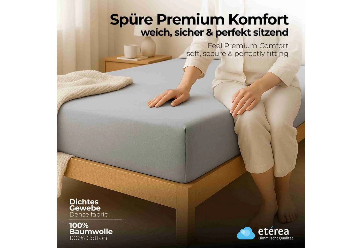 étérea Himmlische Qualität Spannbettlaken Comfort Jersey 2er Set