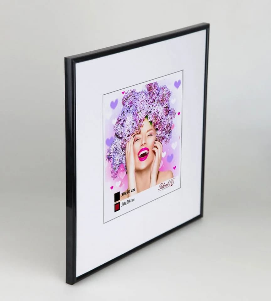 IDEAL TREND Bilderrahmen 20x20 Schwarz Kunststoff mit Echtglas - Bild 5