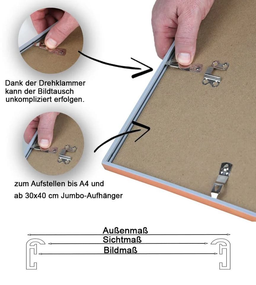 IDEAL TREND Bilderrahmen Kunststoff Wanddeko Collage Poster Blau - Bild 3