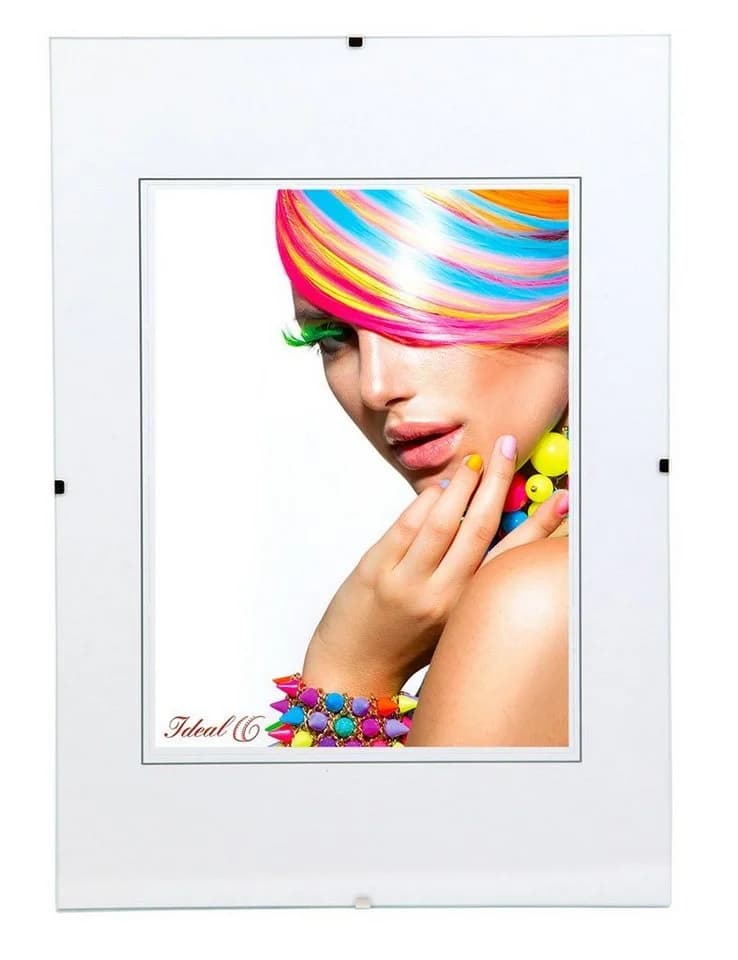 IDEAL TREND Rahmenloser Bildhalter Klarglas Clipverschluss - Bild 2
