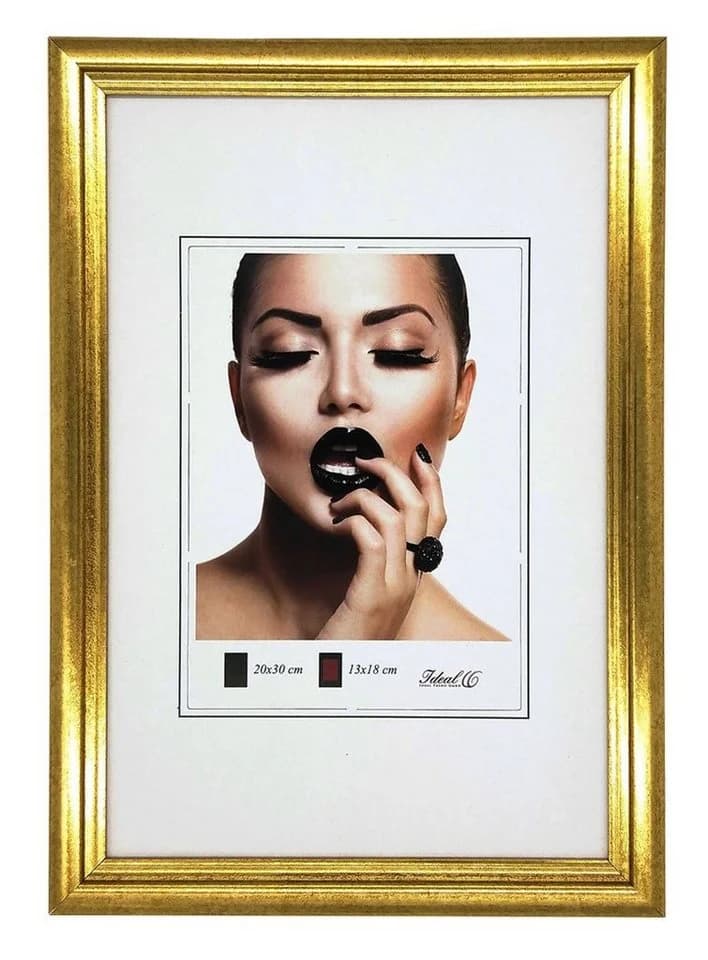 IDEAL TREND Bilderrahmen Artus Kunststoff Gold Gekehltes Profil