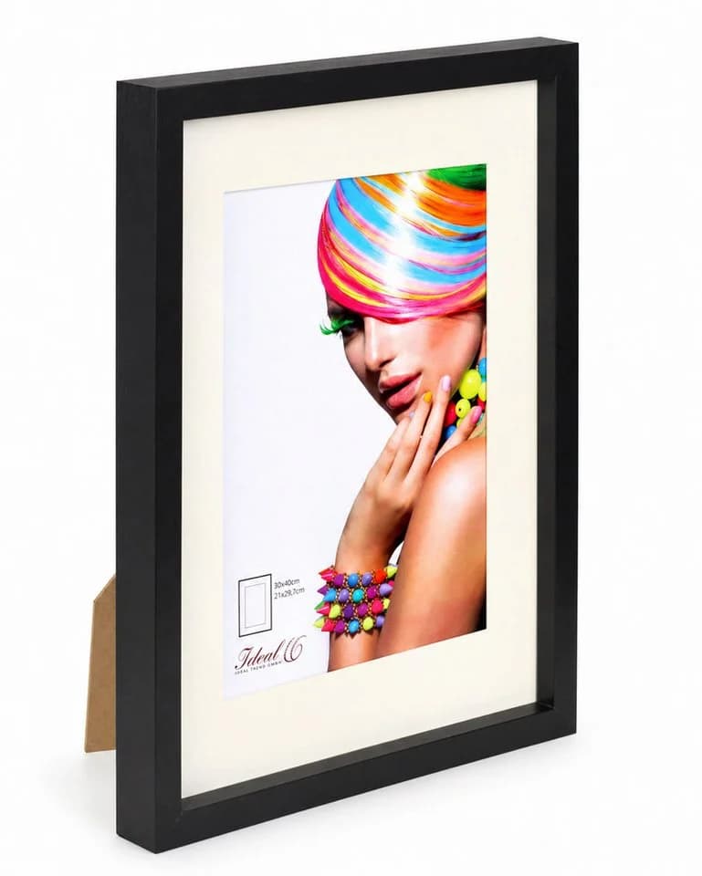 IDEAL TREND Bilderrahmen 30x40 cm Holz mit Glas & Passepartout - Bild 3