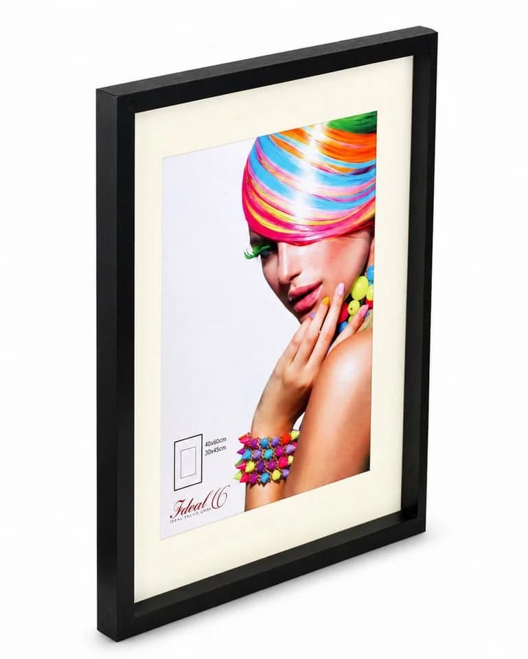 IDEAL TREND 3D Objektrahmen Schwarz Holz Bilderrahmen für Trikots & Poster - Bild 3