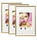 IDEAL TREND Bilderrahmen 3er Set 20x30 cm Gold Kunststoff Klarglas Bild 2