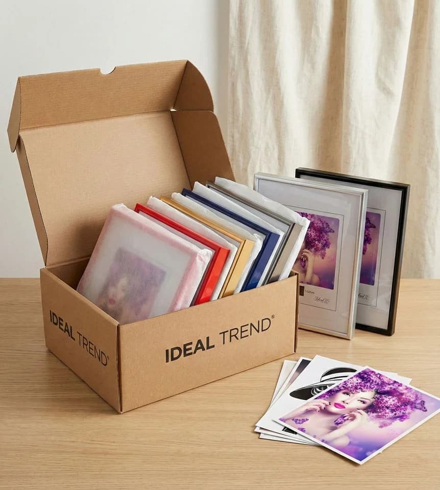 IDEAL TREND Bilderrahmen Set Schwarz Kunststoff Wanddeko