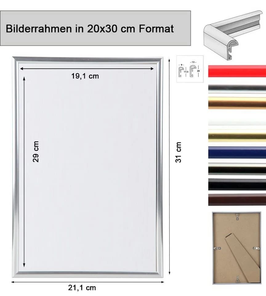 IDEAL TREND Bilderrahmen Set Schwarz Kunststoff Wanddeko Collage - Bild 4
