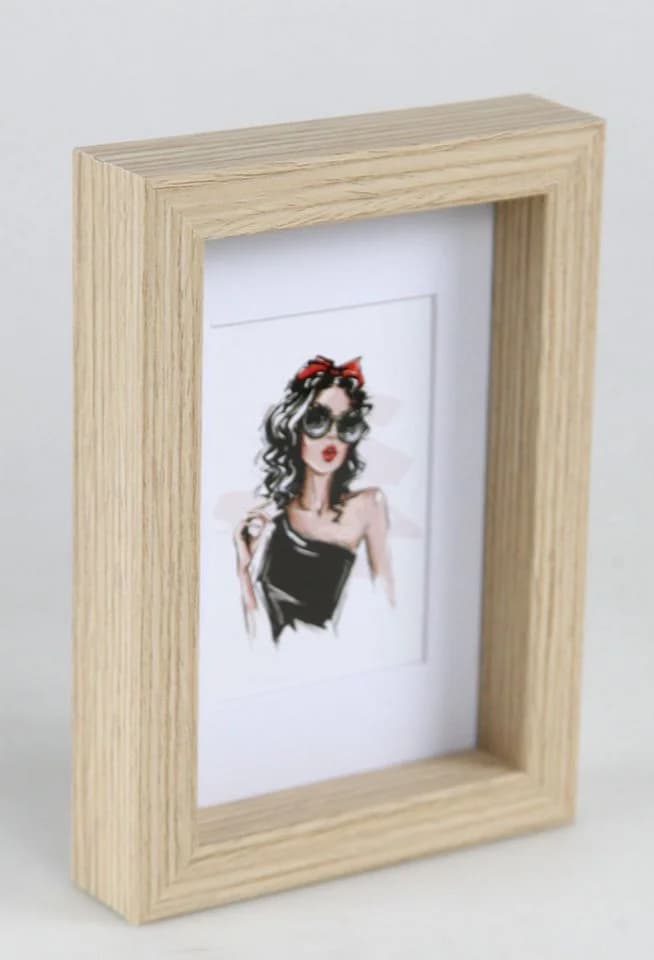 IDEAL TREND Bilderrahmen Brasil Holz 12x17 cm Beige mit Passepartout - Bild 5