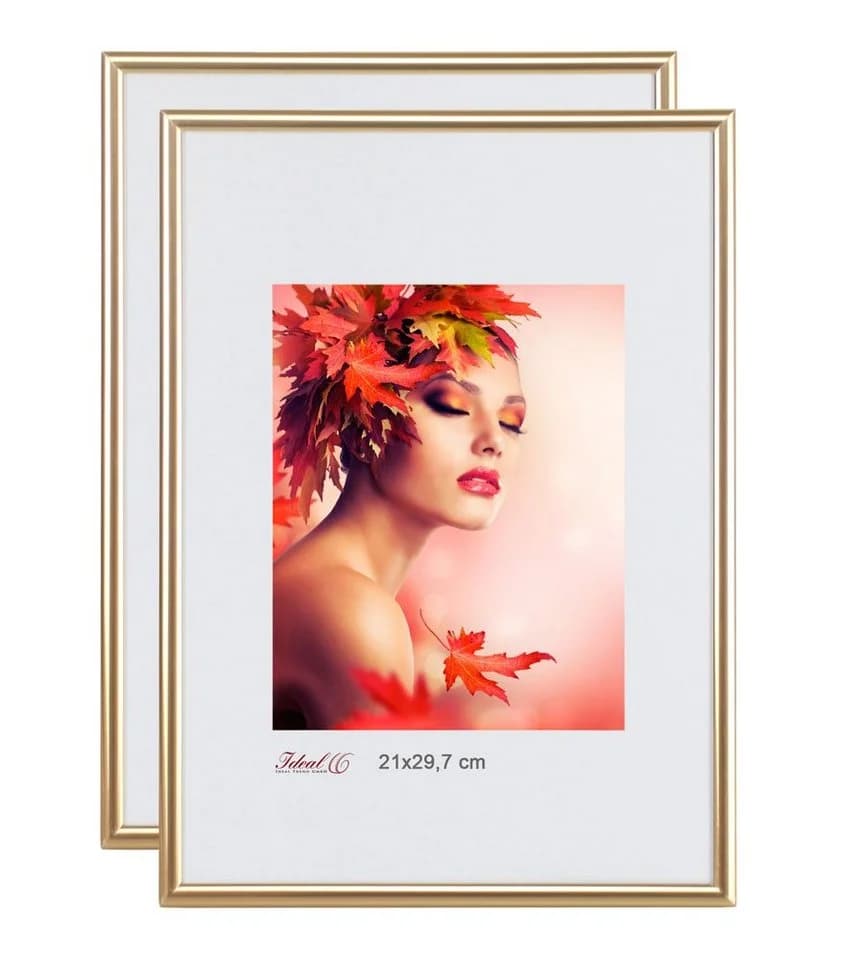 IDEAL TREND Bilderrahmen 10x15 cm Gold Kunststoff mit Klarglas - Bild 2