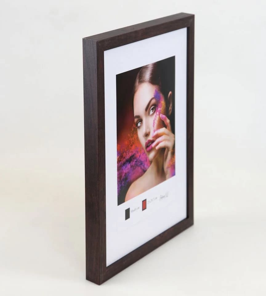 IDEAL TREND Bilderrahmen Set Holz Braun 2er 3er 5er Collage