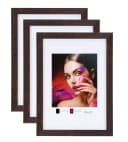 IDEAL TREND Bilderrahmen Set Holz Braun 2er 3er 5er Collage Bild 2
