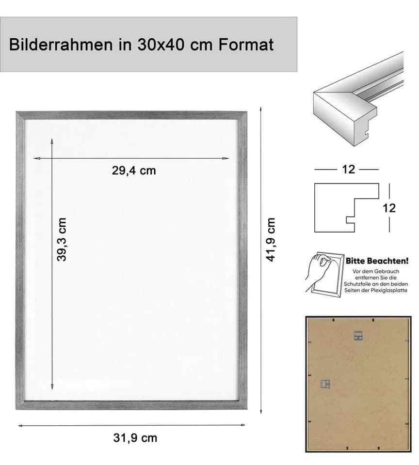 IDEAL TREND Bilderrahmen Set Holz Natur 3er/5er - Bild 5