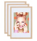 IDEAL TREND Bilderrahmen Set Holz 3er 5er Eiche Kunststoffglas Bild 2
