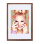 IDEAL TREND Bilderrahmen Set 3er/5er Holz Braun Blockprofil Bild 1