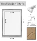 IDEAL TREND Bilderrahmen Set 3er/5er Holz Braun Blockprofil Bild 5